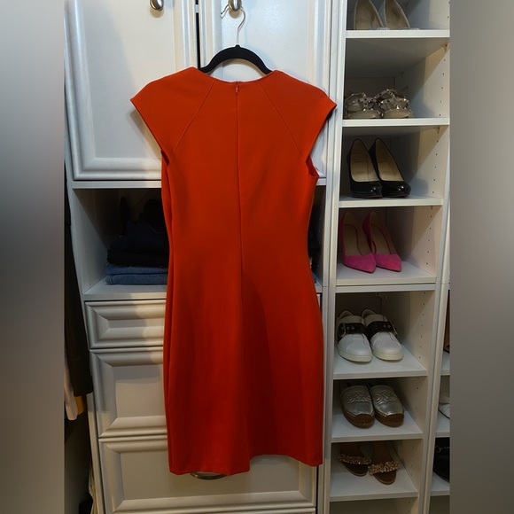 Zara Vibrant Orange Midi Dress - Picture 5 of 6